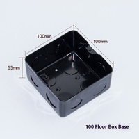 FUPAI universel en acier noir prise de terre boîte inférieure IP65 niveau de Protection anticorrosion Cassette Base prise