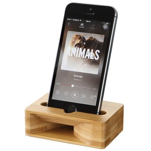 Wooden Phone <b>Stand</b> Amplifier Base For Desktop Music Playback And Live Streaming - Product Image 5