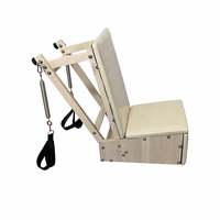 Équipement de studio : Reformer Pilates, Banc de méditation pliable pour yoga et position tête en bas, Chaise d'étirement en bois pour musculation