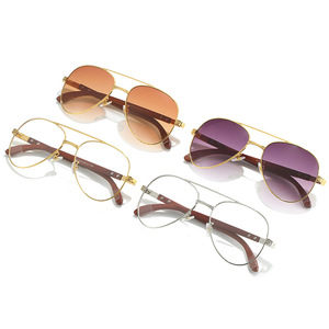 Nouvelles Lunettes de Soleil en Bois Style Slingshot, Tendance Européenne et Américaine, Monture Double Pont, pour la Conduite, Protection UV400 - Product Image 6