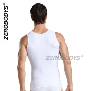 ZEROBODYS W012 Dropshipping zayıflama Bodyshaper yelek şekillendirme fanilalar erkek sıkıştırma gömlek gizlemek jinekomasti Moo