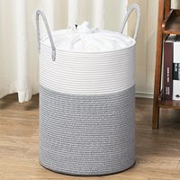 Panier à linge KUYUE, panier à linge tissé pour couvertures, panier à linge pour vêtements sales pour chambre à coucher, panier à linge haut