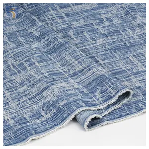 YAQIXIN toptan pamuk Polyester Denim kumaşlar Jean ceket etekler yıkanmış jakarlı japon Denim kumaş