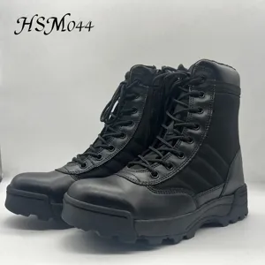 YWQ, черные/песочные уличные тактические ботинки с боковой молнией, устойчивая к истиранию резиновая подошва с прострочкой, боевые ботинки HSM044