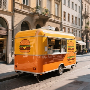 Camiones de Comida Móviles Totalmente Equipados Estándar Europeo 2025, Remolque de Camión de Comida con Helados y Cocina Completa - Product Image 2