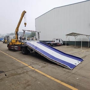 Premium FAW 4x2 <b>Flatbed</b> Tow <b>Truck</b> with 5 Ton Telescopic Crane Slidebed Wrecker Recovery <b>Truck</b> with Rollback - Product Image 4