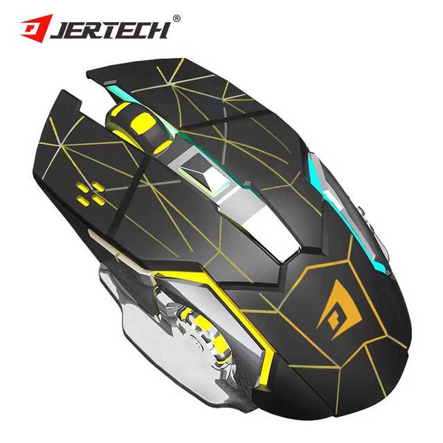 JERTECH W200 Factory Hot Sale Brand Wireless Office Ergonomic Mouse Sem Fio Light Weight Computer Accessories RGB Gaming Mouse