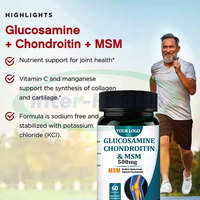 Ausreson OEM Halal Glucosamine et Chondroïtine Sulfate Comprimés pour le Soutien Articulaire Suppléments de Santé MSM Glucosamine Chondroïtine Comprimés