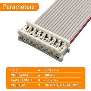 Conector IDC de 16 pines 2H, carcasa de terminal, conector macho, contacto para cable plano - Product Image 4