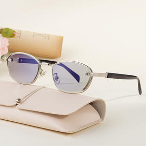 Nuevas Gafas de Sol Ovaladas para Mujer, Protección UV400, Marco de Plástico y Metal, Lentes Negras, Material PC, Estilo Urbano a la Moda - Product Image 2