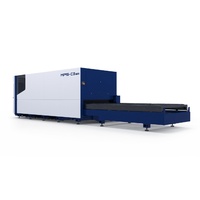 Machine de découpe laser à fibre à table unique fermée Han's Laser 10 mm pour acier inoxydable, aluminium et acier au carbone