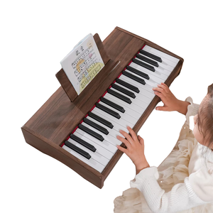 Wooden Kids Portable Multifunctional 37 Keys <b>Electronic</b> Piano <b>Keyboard</b> Rechargeable for Kids - Product Image 1