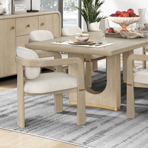 [Entrepôt USA] Ensemble <span class=keywords><strong>de</strong></span> <span class=keywords><strong>salle</strong></span> <span class=keywords><strong>à</strong></span> <span class=keywords><strong>manger</strong></span> <span class=keywords><strong>moderne</strong></span> en chêne 9 pièces <span class=keywords><strong>avec</strong></span> <span class=keywords><strong>table</strong></span> <span class=keywords><strong>à</strong></span> extension et chaises, expédition nationale aux États-Unis, MOQ : 1 ensemble - Product Image 2
