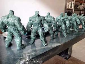 Nueva Escultura de Mármol Verde Pulido con Diseño de Superhéroe, <span class=keywords><strong>Hulk</strong></span> de 350 mm - Product Image 5