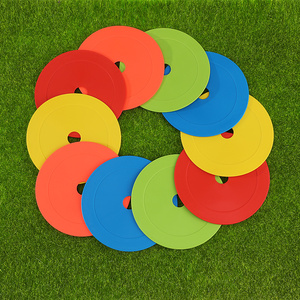 6 Inches Flat Marker Disc <strong>Football</strong> <strong>Drum</strong> Cone Marker with Middle Hole Plastic Soccer Agility Field Cones - Product Image 4