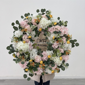 House door Decorative artificial flower <b>wreaths</b> High quality forest style flower <b>wreath</b> <b>decoration</b> - Product Image 5