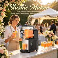 Machine à slush compacte à cuve unique, équipement de comptoir pour boissons glacées, idéale pour la production de boissons à la maison, en cuisine ou lors de fêtes
