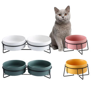 Lihong bol à eau en céramique pour chien, Double/simple, à alimentation lente pour chien et chat, bol en céramique avec support en métal pour chien et chat, vente en gros - Product Image 4