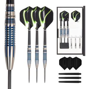 Ensemble de fléchettes de qualité supérieure, lumineux, exact, en espagnol, avec cible de fléchettes précise, barillet compact, pour les salons de fléchettes commerciaux - Product Image 1