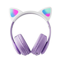 STN28 PRO Headphone nirkabel lucu, Headphone nirkabel Bluetooth untuk anak perempuan