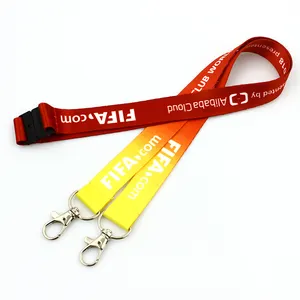 Hochwertige benutzer definierte Halsband Mode Doppelhaken Lanyard