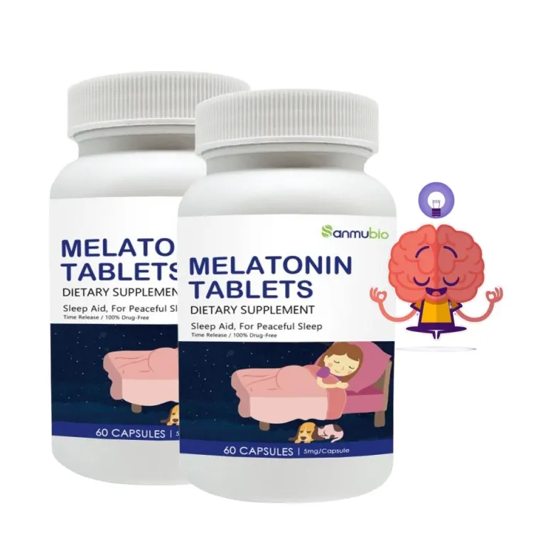 Medicijnvrije En Effectieve Slaapkwaliteit Ondersteunt Melatonine Tabletten Met Langzame Afgifte