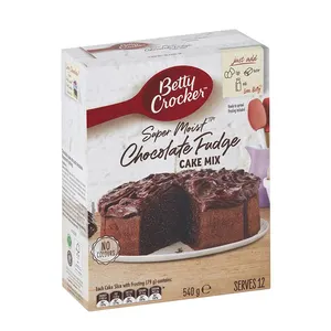 批发白色可密封矩形纸盒饼干口味粉末包装盒蛋糕杯混合蛋糕混合盒