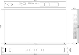 HD-T16 huidu กล่องควบคุมการส่งแบบซิงโครนัส4K หน้าจอ LED แบบแร็คเมาท์สีดำ/ น้ำเงิน - Product Image 2