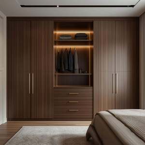 Modern Classic Style Luxury Sliding <b>Door</b> Floor to Ceiling Wardrobe Modern Glossy Closets Modular Walk in Bedroom Wardrobe - Product Image 2