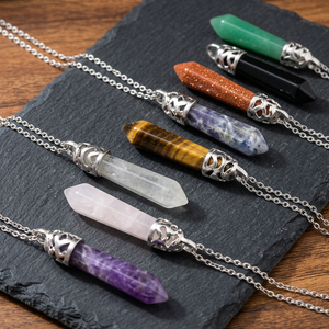 Colgantes de Cristal con Puntos de Animales Grabados Personalizados, Piedras Curativas Naturales, Regalos de Gemas al por Mayor - Product Image 3