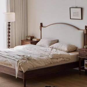 <span class=keywords><strong>Lit</strong></span> <span class=keywords><strong>mural</strong></span> en bois de chêne massif de style rétro américain, minimaliste nordique, avec rembourrage doux, <span class=keywords><strong>lit</strong></span> de princesse G - Product Image 3