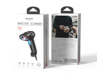 Yesido Multi-sistema Compatible 1D/2D Código QR Reconoce 25 tipos de códigos de barras Escáner de código de barras con cable EC21