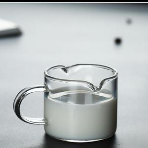 56H espressokopjes met houten handvat Koffiekopje met gegradueerd glas Dosering MUPE-bestendig drinkgerei voor koffiemelk - Product Image 6