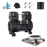 Compresseur d'air portable de haute qualité avec moteur sans huile et moteur petite pompe d'aérateur à piston à bruit pour les étangs de pisciculture