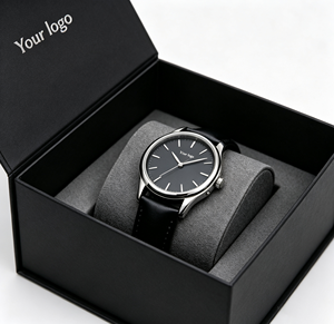 Estuche Rígido de Lujo para Relojes, Cuadrado Negro con Logotipo UV Personalizado, Empaque de Alta Gama para Joyería, Relojes y Gafas - Product Image 2