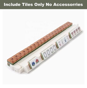 Хит продаж: Набор для американского маджонга из 4-слойного акрила с текстурой дерева, 160 плиток, для встреч и мероприятий - Product Image 6