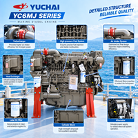 Moteur diesel de propulsion marine SCDC YUCHAI série YC6MJ YC6MJ410L-C23 300KW 1800RPM pour bateau de pêche, bateau de travail avec certification CCS