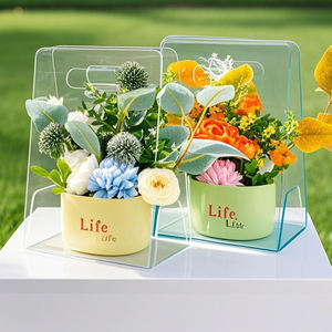 أكريليك ، مع تصميم حقيبة زهور شفافة لتغليف وعرض العطور والعناية بالبشرة - Product Image 5