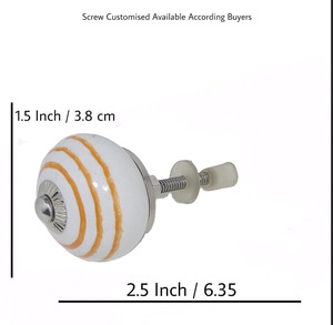 Vente chaude Orange Bandes Blanc Boutons En Céramique Industrielle Tiroir Armoire Poignée Tire Cuisine Chambre Appartement Armoire/Commode - Product Image 3