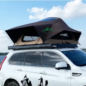 HOTO Outdoor Car Tent Camping Soft Top 4 Person Roof Top Tent Clamshell Soft Shell Car Rooftop Tent for SUV off Road