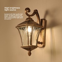 Lampe murale extérieure moderne en aluminium pour jardin, IP54 étanche, diffuseur en polycarbonate, E27, angle de faisceau 360°, LED blanc chaud