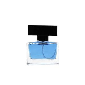 Flacon de parfum cosmétique en verre transparent carré de haute qualité, prix d'usine, vide, 30 ml, 50 ml, 100 ml, avec couvercle noir - Product Image 1
