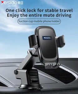 Yesido nouveau produit ventouse réglage Flexible support de téléphone à bras long support de voiture universel pour tableau de bord