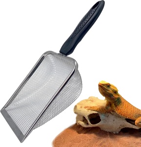 Venta al por mayor de fábrica, pala para arena para gatos, pala duradera de <span class=keywords><strong>Metal</strong></span> de acero inoxidable para arena para gatos - Product Image 1