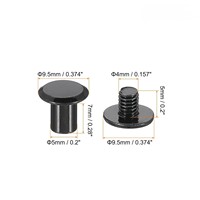 Vis Chicago de 7 mm en acier inoxydable, rivets de reliure Phillips, attaches pour ceintures, albums de scrapbooking, artisanat DIY