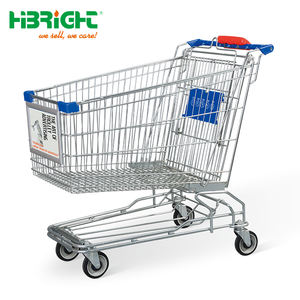 Carrito de la compra de supermercado metálico de tamaño 210L Chapado en zinc personalizado con logotipo - Product Image 4