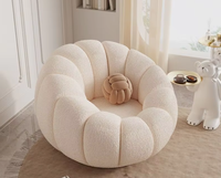 Fauteuil d'appoint de luxe en tissu de laine nordique pour salon, fauteuil inclinable relaxant