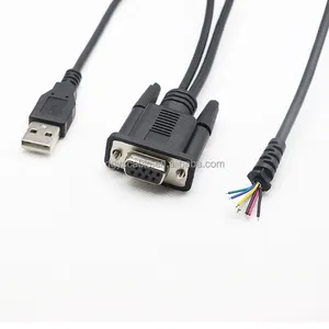 사용자 정의 케이블 1.5m RS232 DB9Pin 여성에 USB 유형. 남성 + 오픈 케이블 RS232cable DB9PIN 쌍 열기