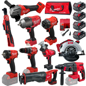 18V Cordless Tool Grinder Drill Wrench Saw with 5ah <b>Battery</b> Charger Set Brushless Portable Milw 15-in-1 Cordless Power Tool Set - Product Image 1