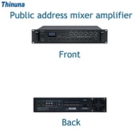 Amplificateur égaliseur professionnel Thinuna VTA-480F II, table de mixage sonore, système de sonorisation PA, 6 zones, 100 V, tuner USB, amplificateur de mixage BT